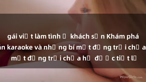 gái việt làm tình ở khách sạn Khám phá thế giới sex quán karaoke và những bí mật động trời chưa hề được tiết lộ
